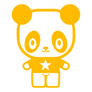 Young Star Panda Decal (Yellow)
